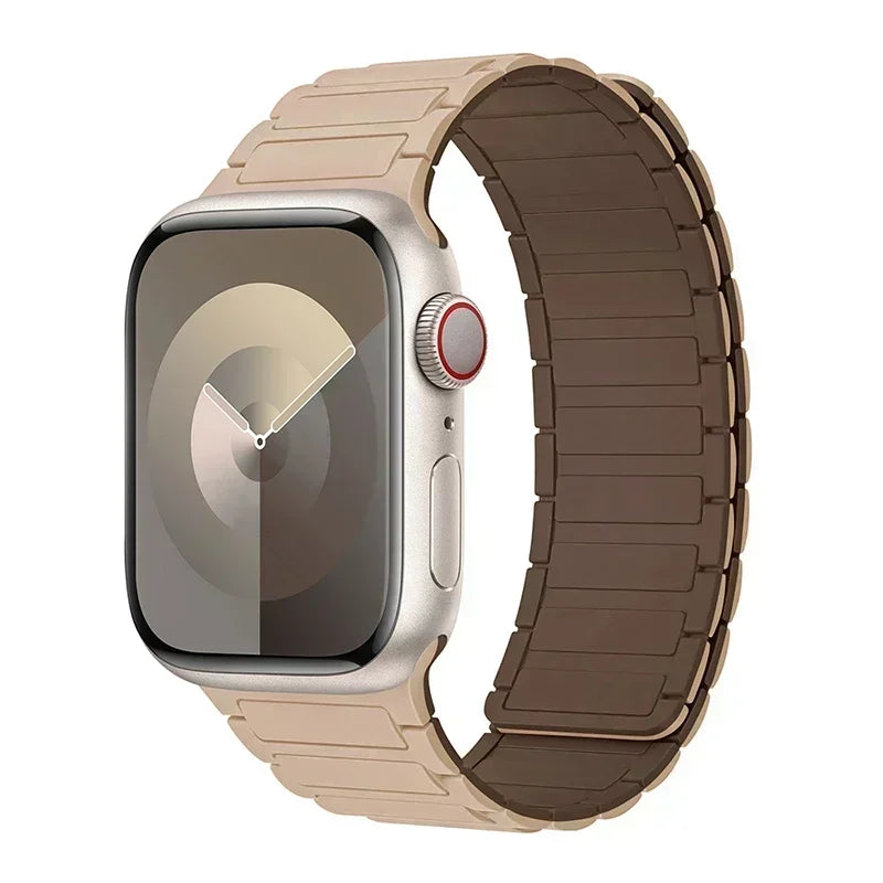 Magnetic sports band for Apple Watch Ultra 2 49mm 45mm 44 42mm 38 40 41mm silicone strap for iWatch