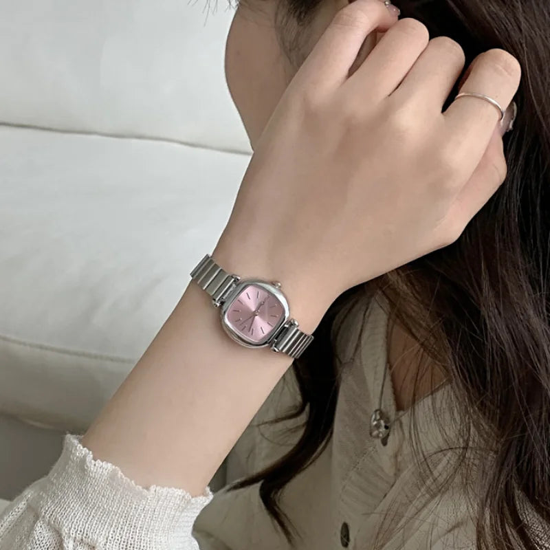 Brand Women Quartz Watch Adjustable Stainless Steel Strap Luxury Gift Ladies Wristwatch