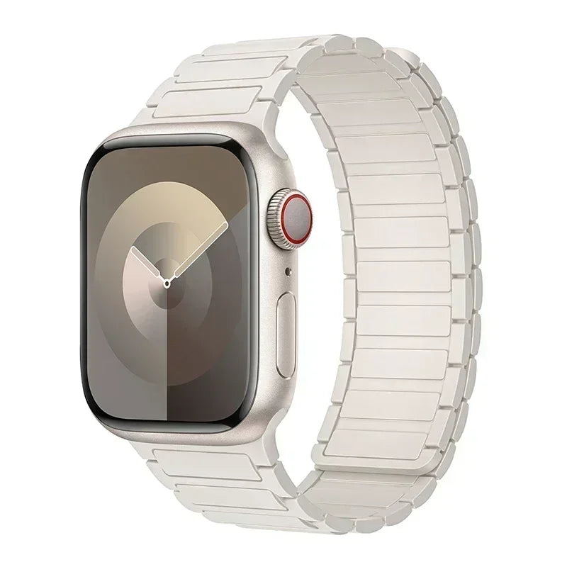 Magnetic sports band for Apple Watch Ultra 2 49mm 45mm 44 42mm 38 40 41mm silicone strap for iWatch