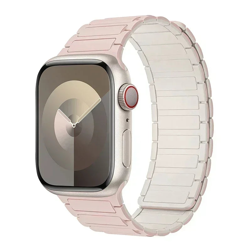 Magnetic sports band for Apple Watch Ultra 2 49mm 45mm 44 42mm 38 40 41mm silicone strap for iWatch