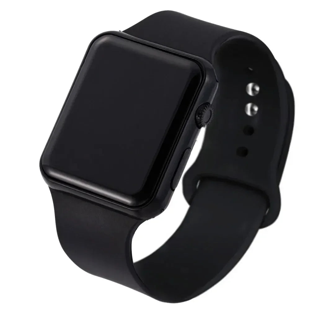 Fashion Digital Watches For Men Women Simple Square Sports LED Wristwatches Silicone Strap Casual Electronic Clock