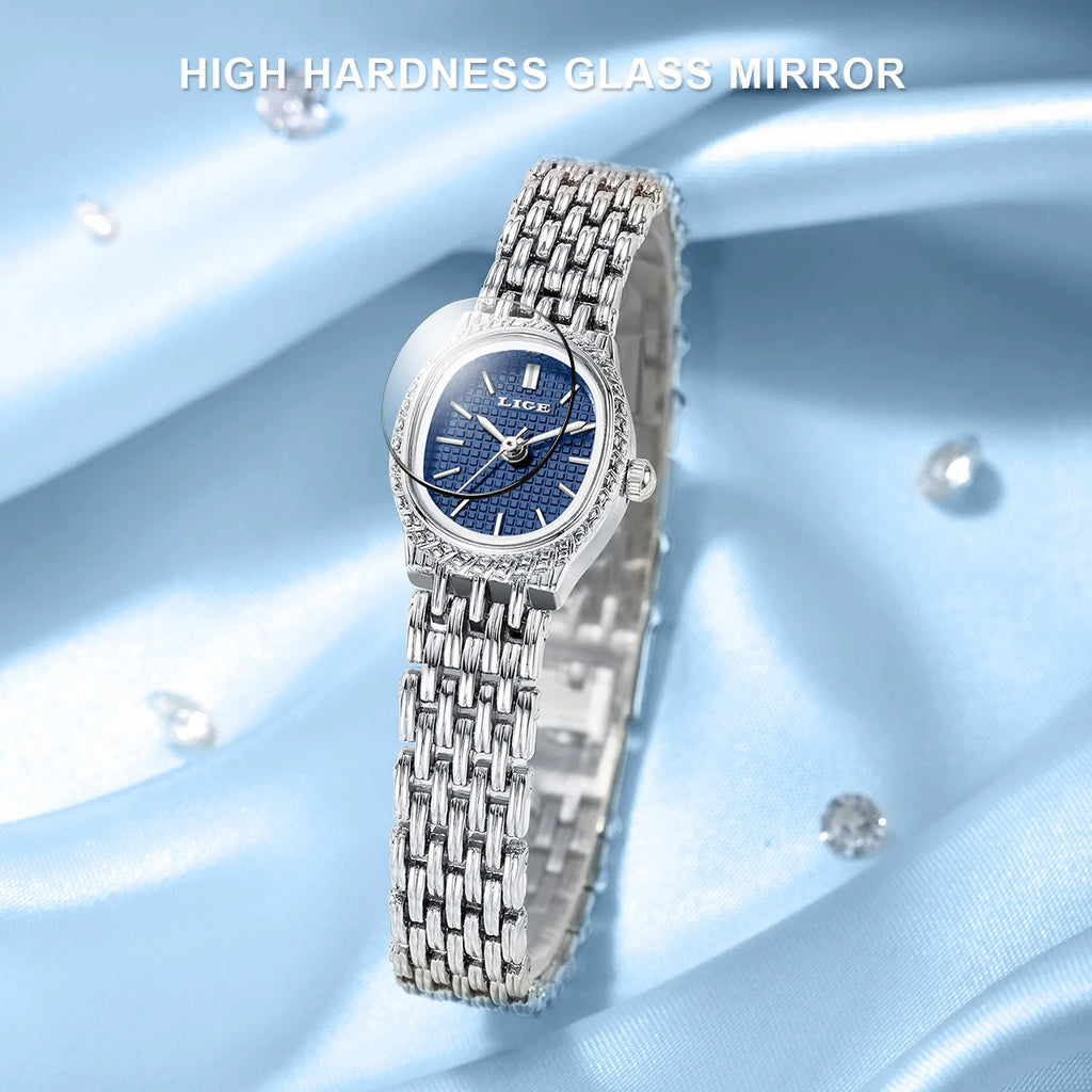 LIGE Fashion Elegant Quartz Woman Watch Classic Luxury Simple Dial Waterproof Ladies Bracelet Women's Wristwatch Clock Gift New