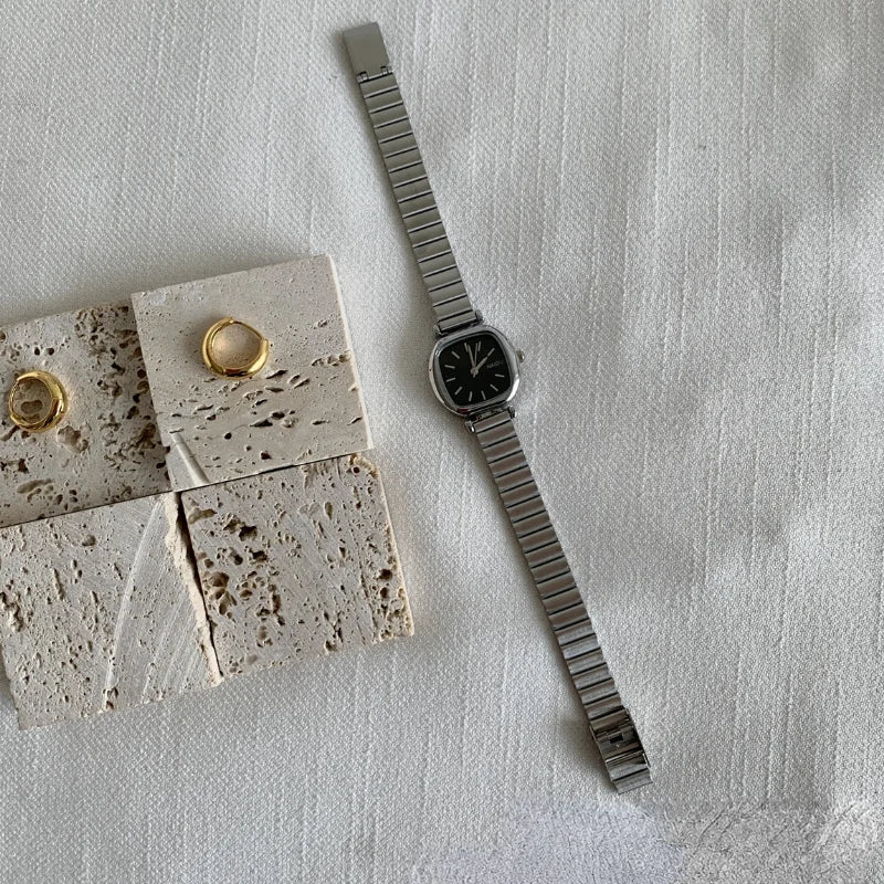 Brand Women Quartz Watch Adjustable Stainless Steel Strap Luxury Gift Ladies Wristwatch